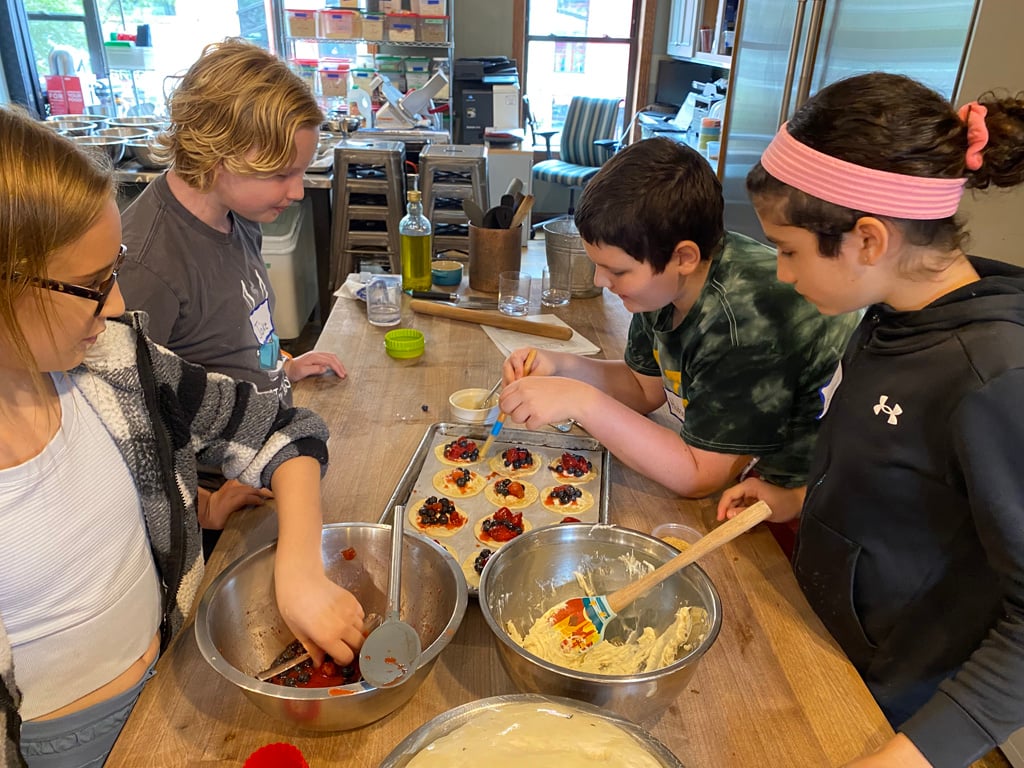 Teens Making Fruit Pastry 2 2023