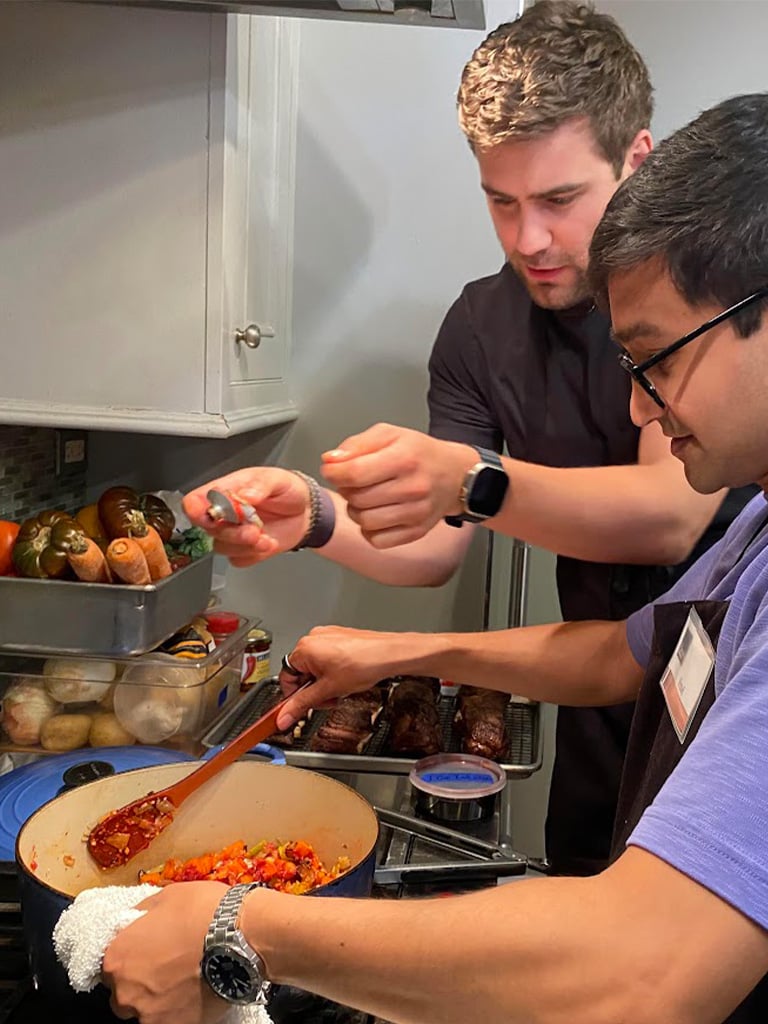 3x4 Students Making Sauce