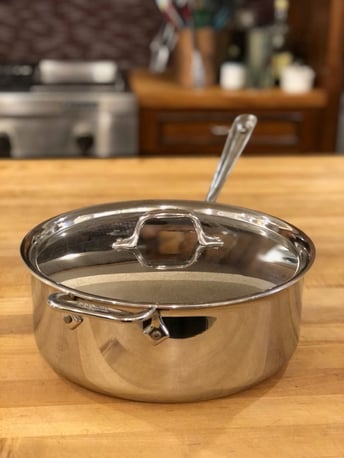 AC saute pan with lid