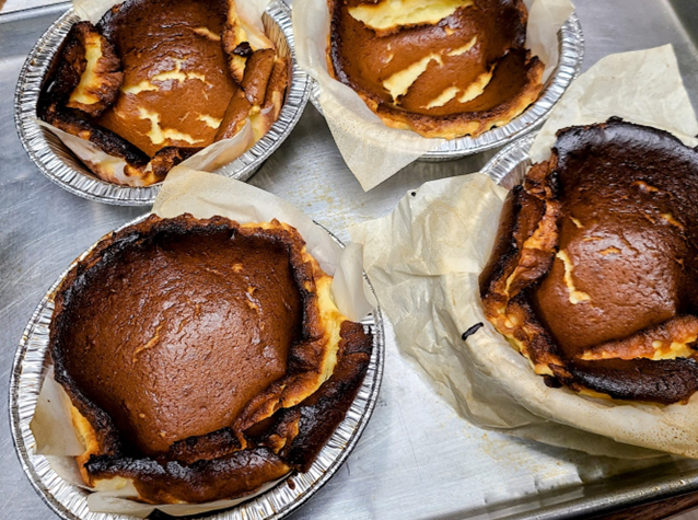 Baked Basque Cheesecakes