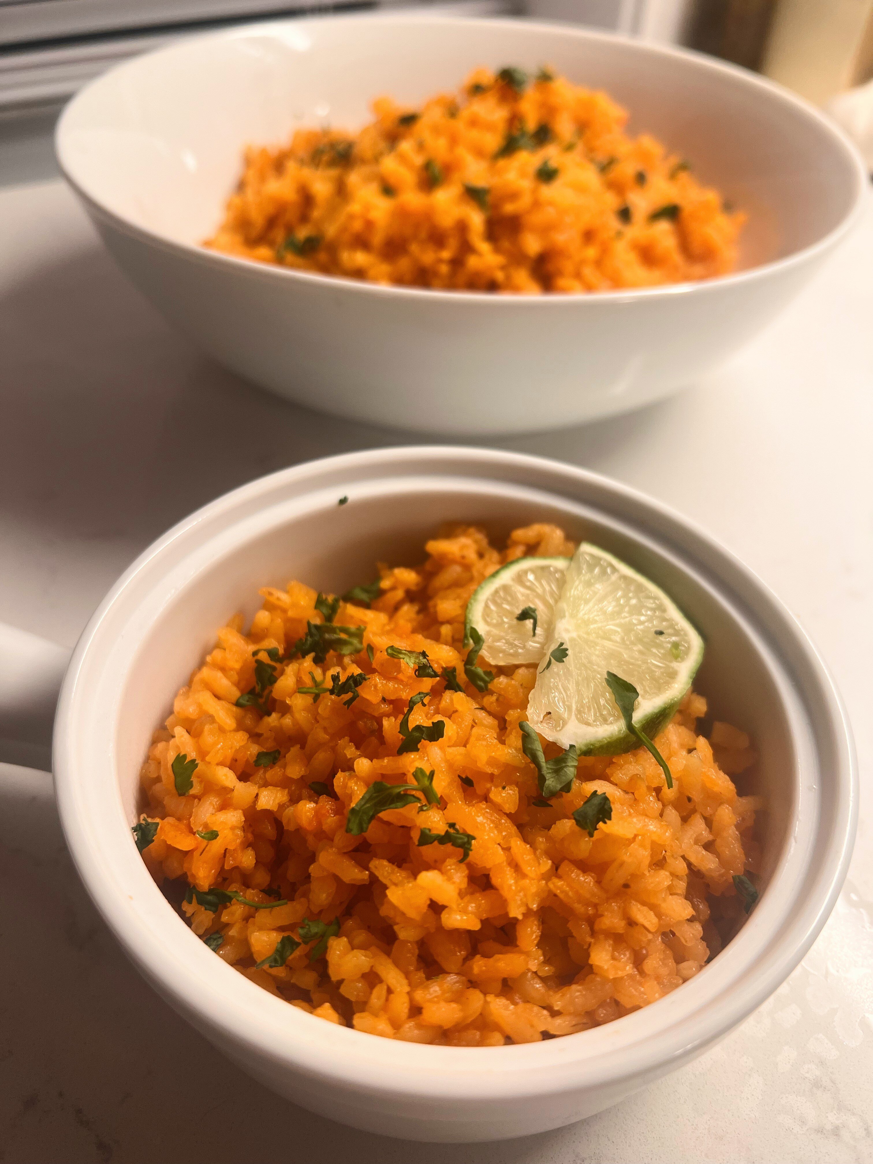 Finished Mexican rice