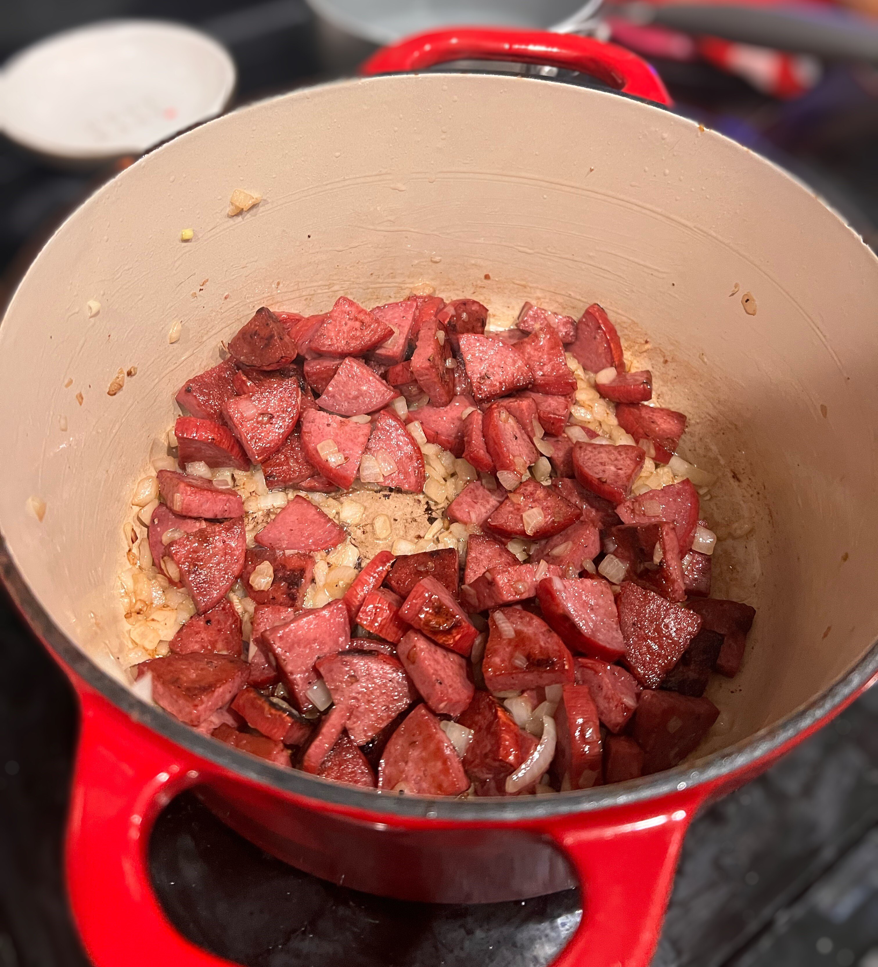 Salami and onions