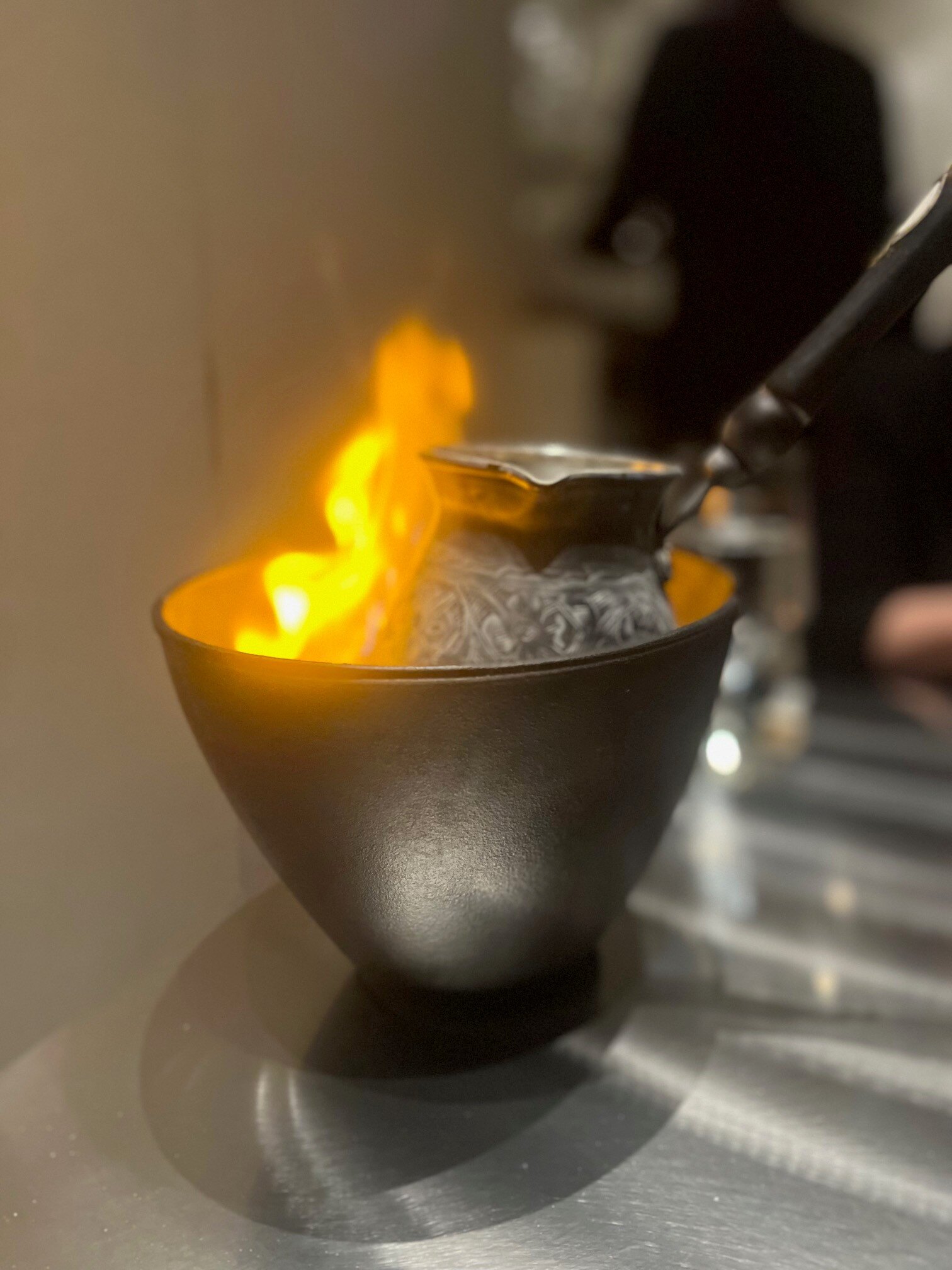 Alinea vessel on fire