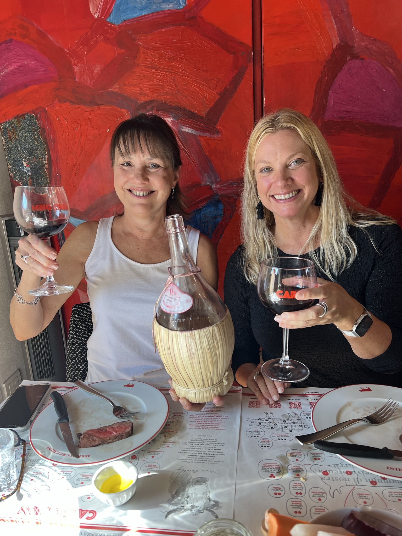 Cheryl and me drinking wine