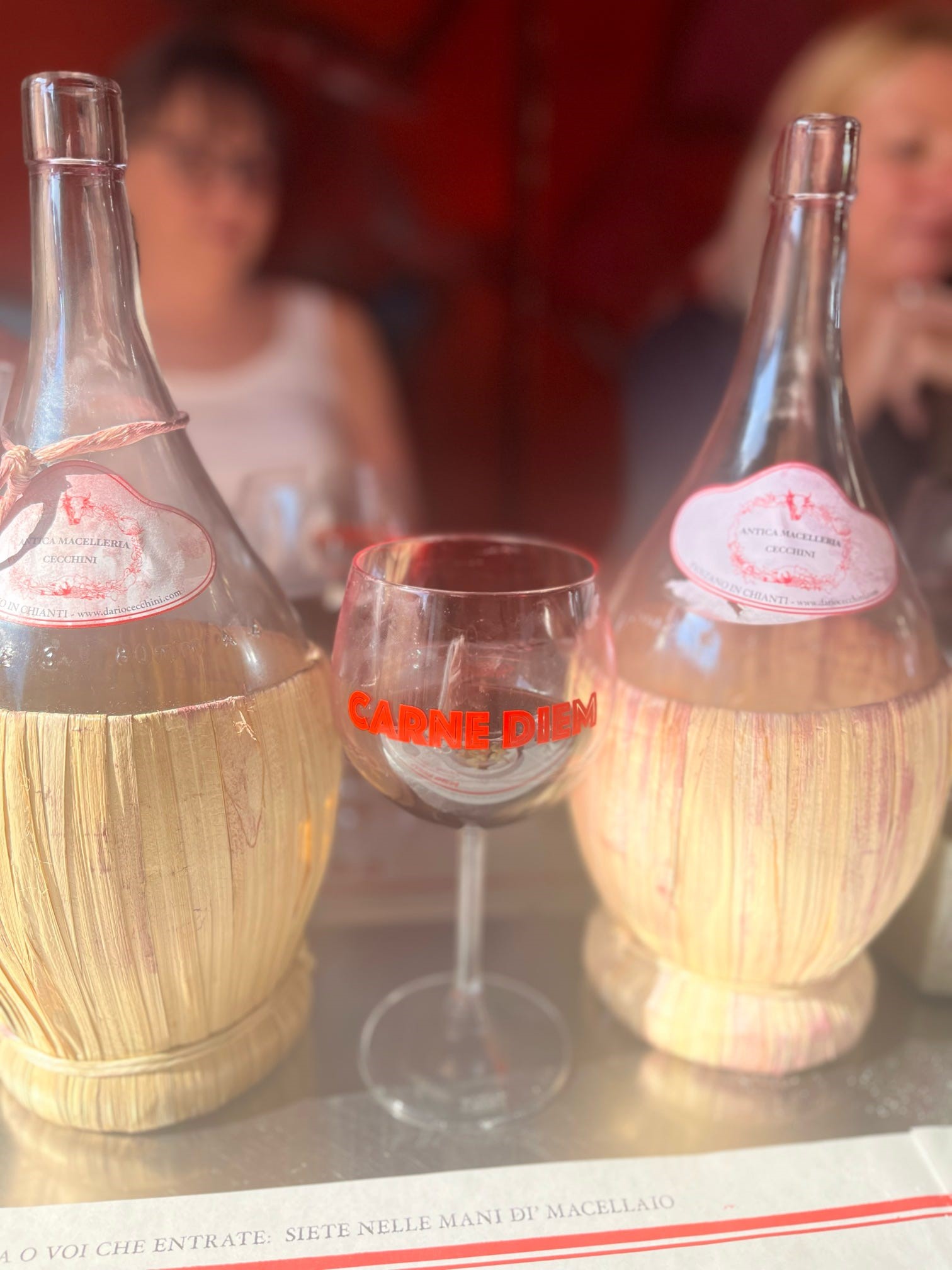 Straw covered wine bottles