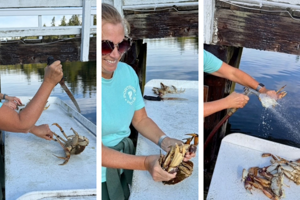 Cleaning crab