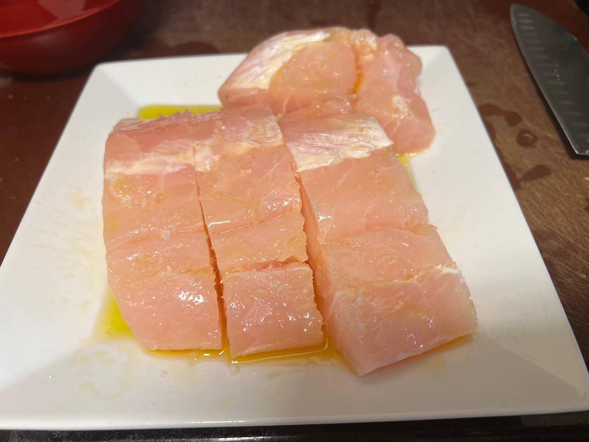 Fish oiled and salted