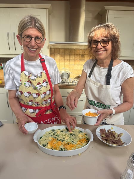 Helen and Cheryl cook