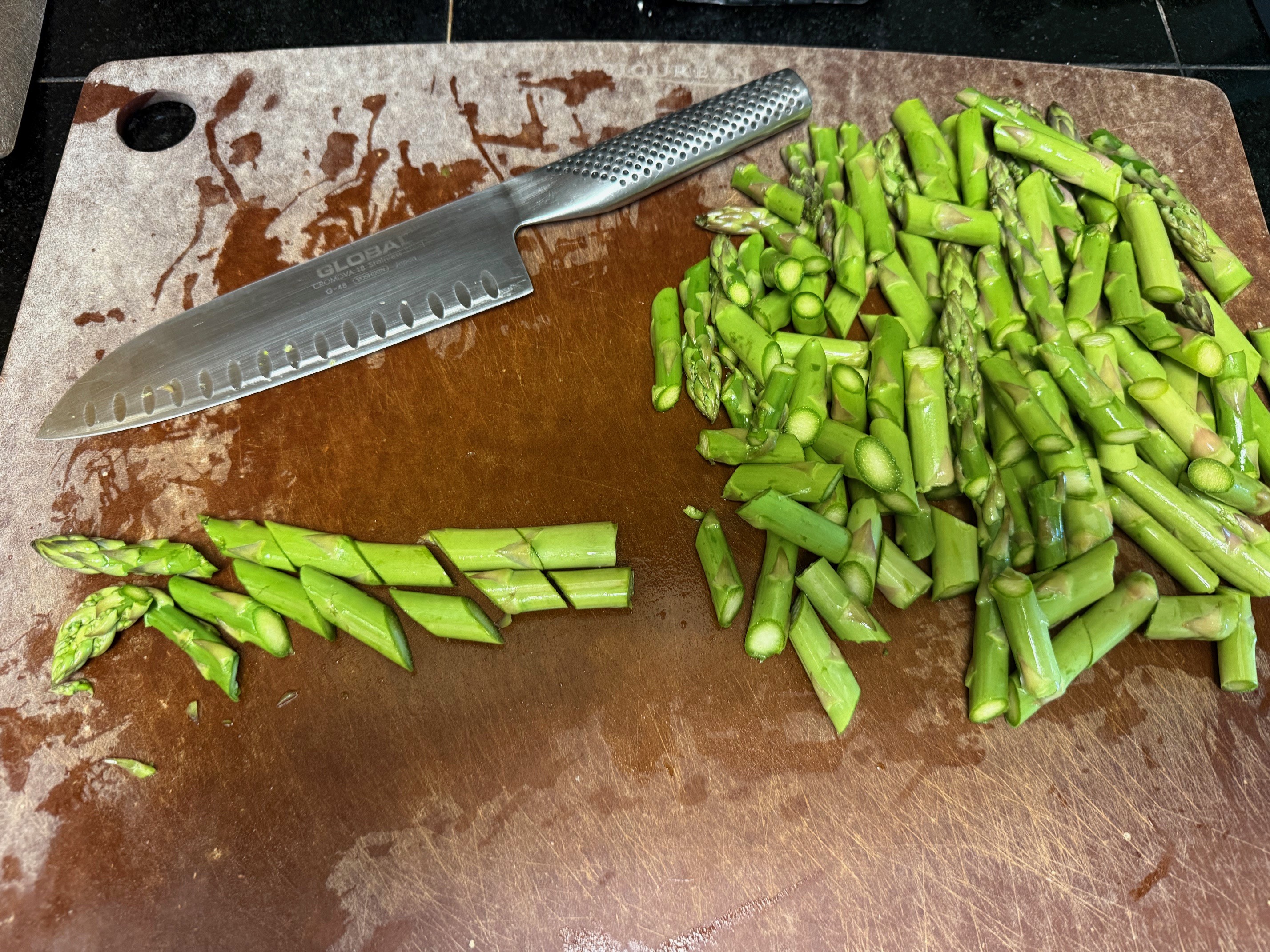 Cut asparagus