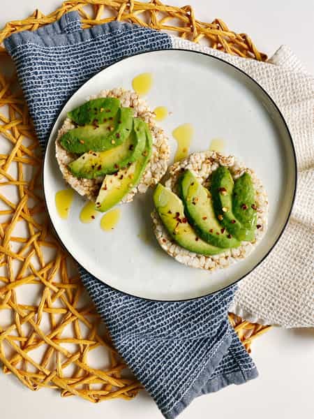 Avocado on Rice Cakes
