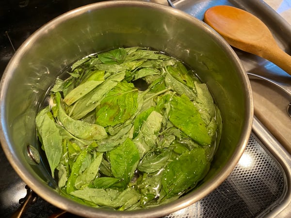 Basil in Simple Syrup 2