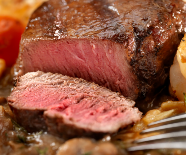 Beef Tenderloin with Caramelized Onions