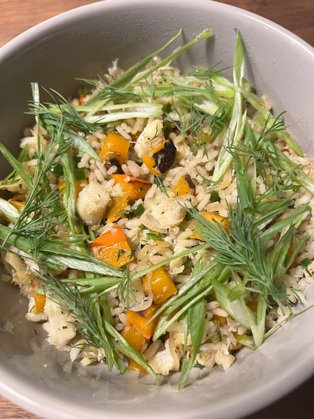 Carolina Gold rice plate