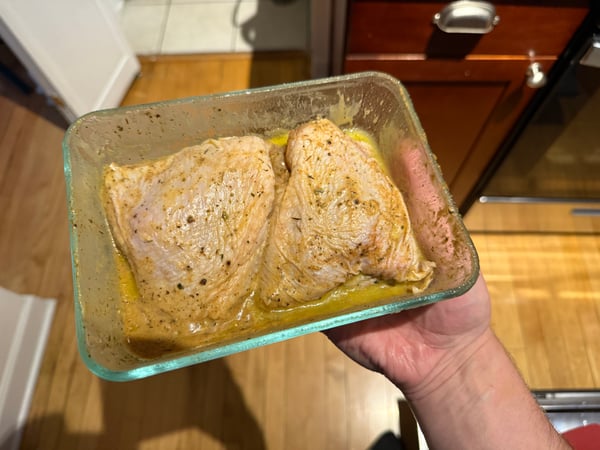 Chicken in marinade