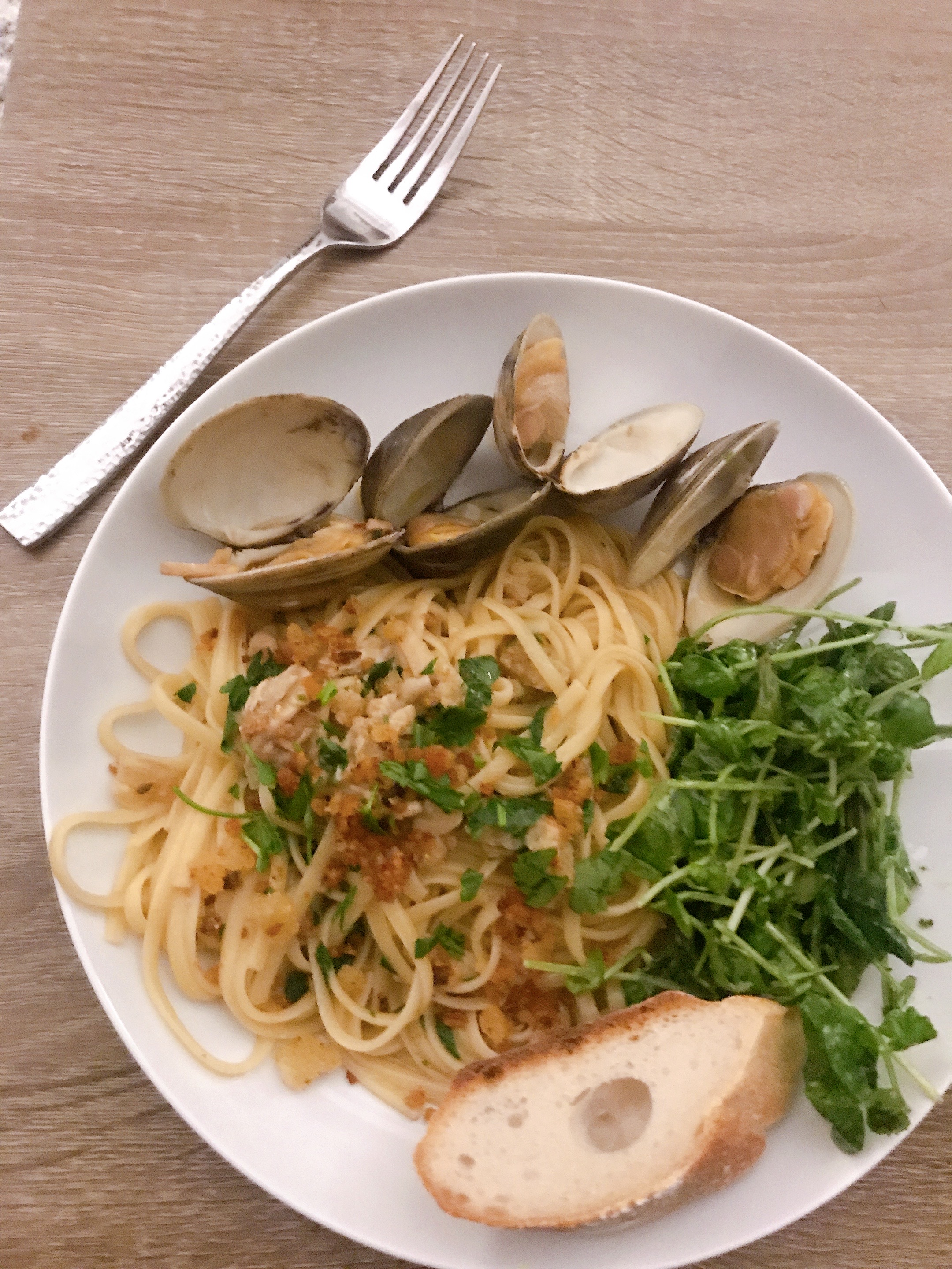 Clams and pasta