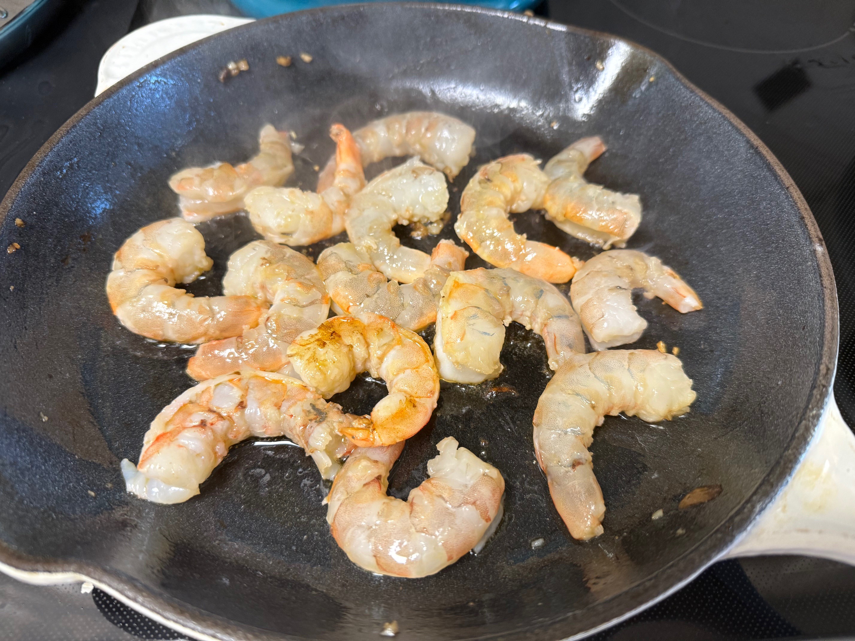 Cooking shrimp
