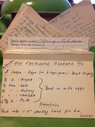 Custard Pie Recipe Card Front