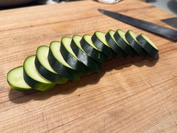 Cut zucchini