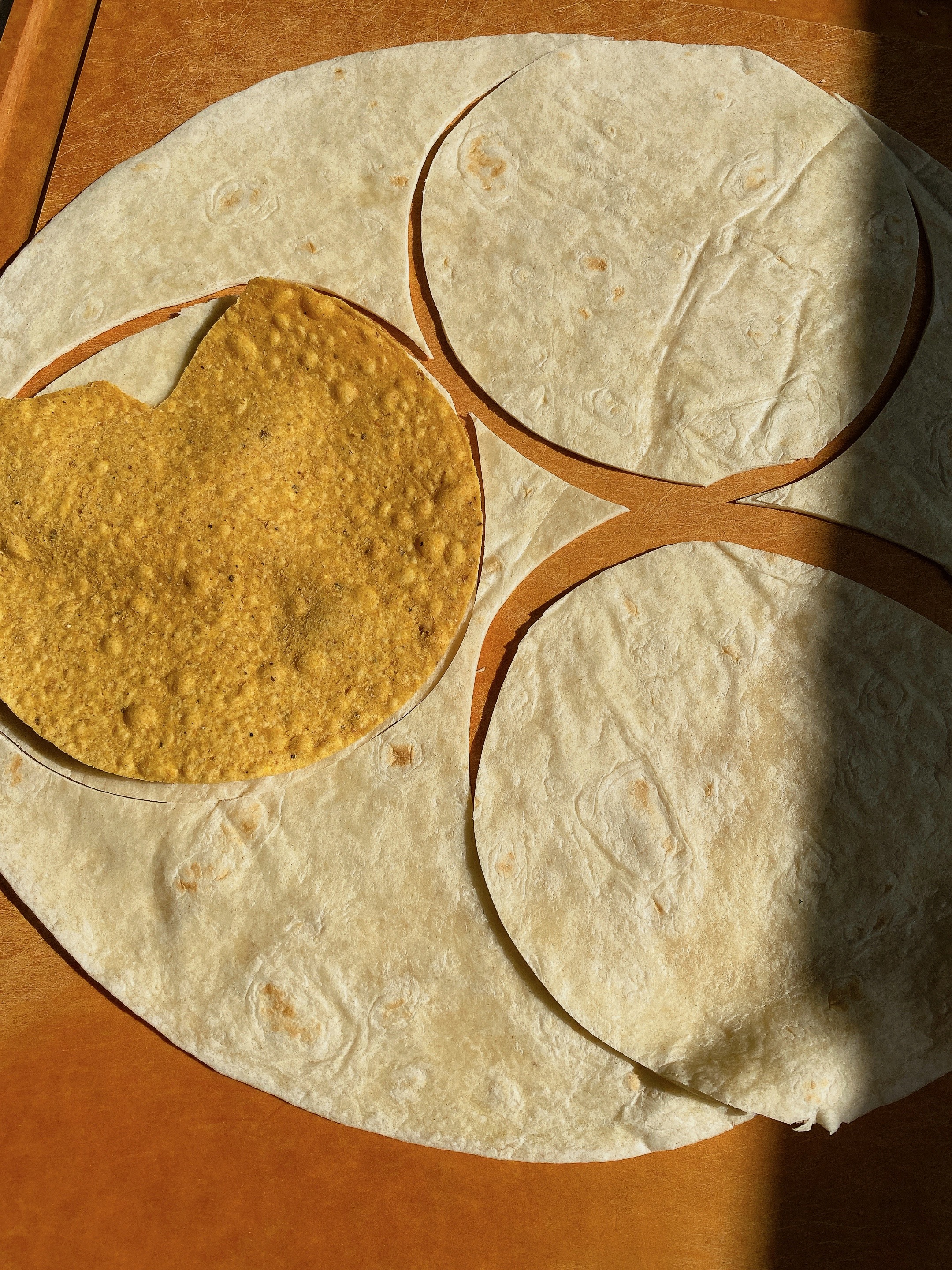 Cutting tortillas