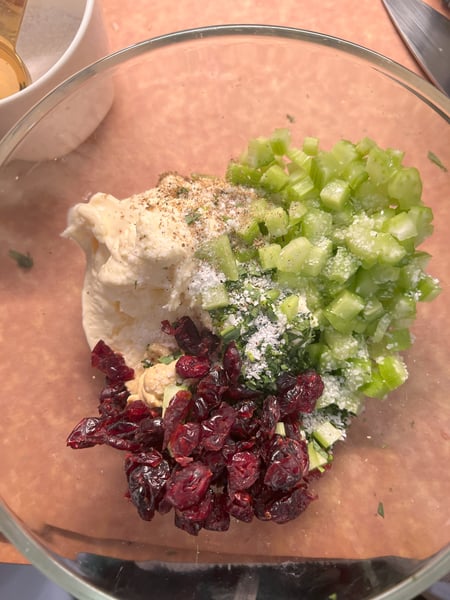 Ingredients for chicken salad