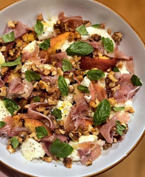 Grilled Peach & Burrata Salad