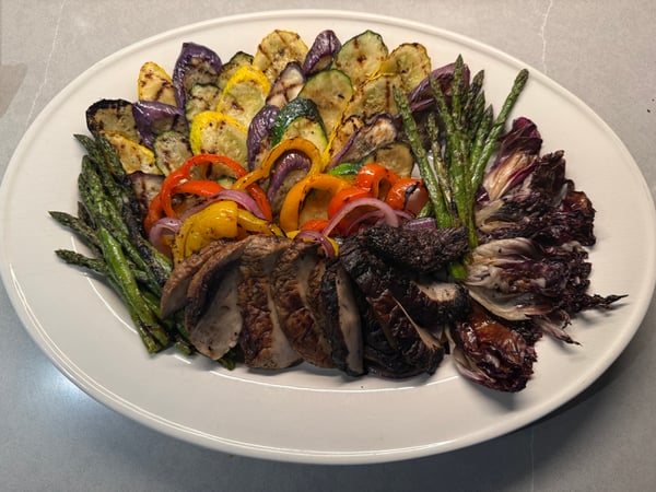 Grilled veggie platter