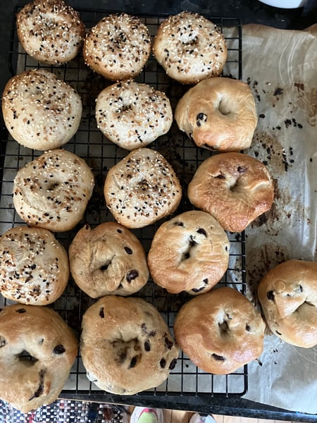 Homemade bagels