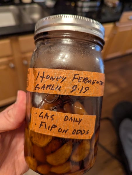 Honey fermented garlic