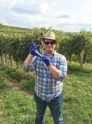 Jon in vineyard
