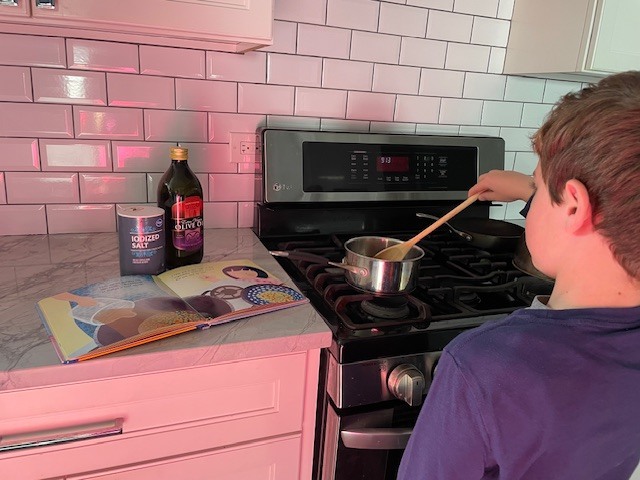 Kid cooking