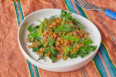 Greens and lentils