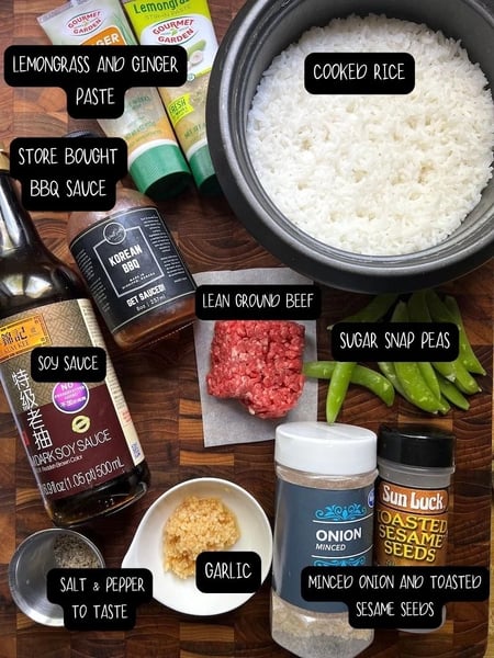 Korean Meatballs mise en place