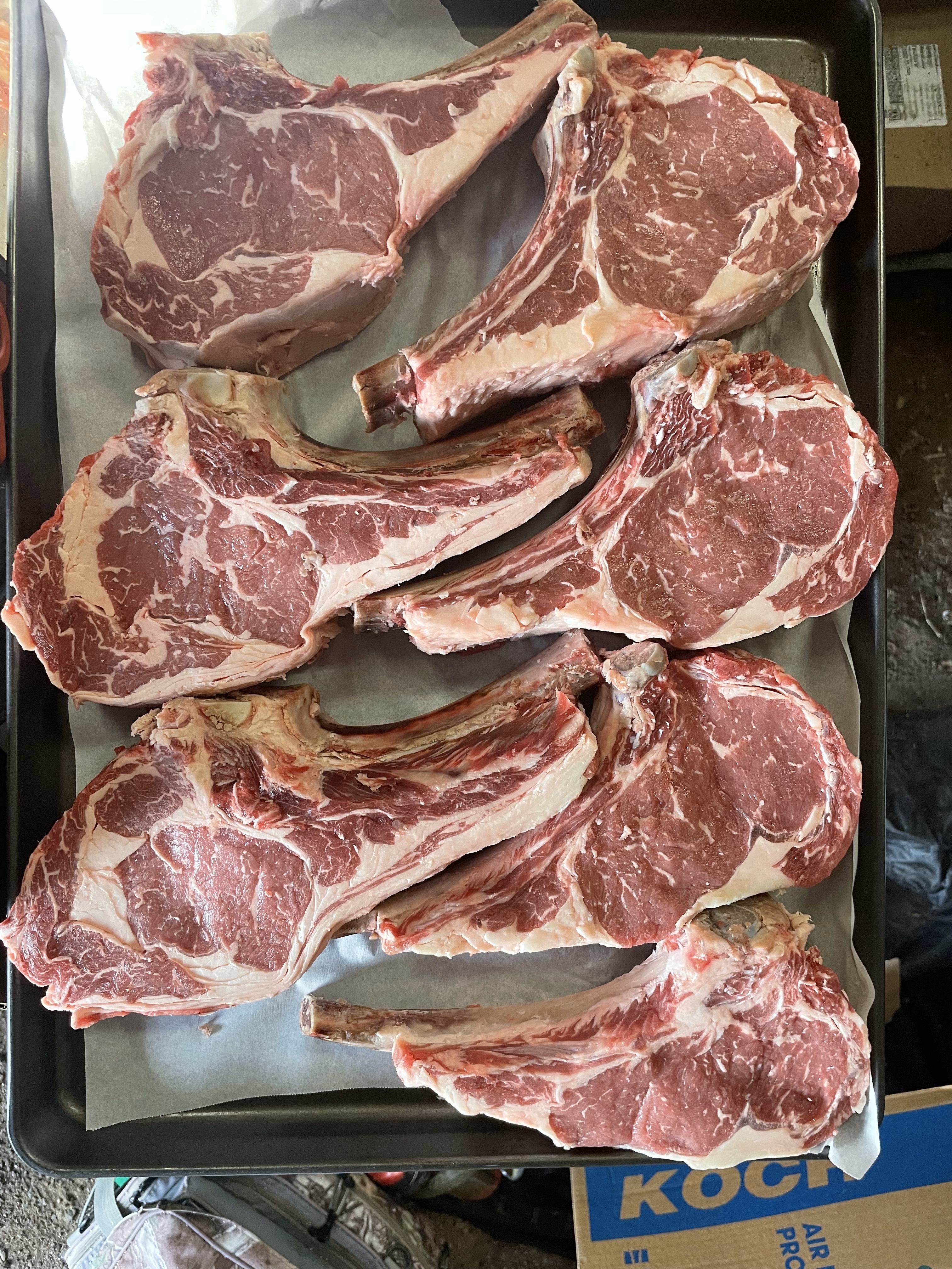 Dry aging beef rib