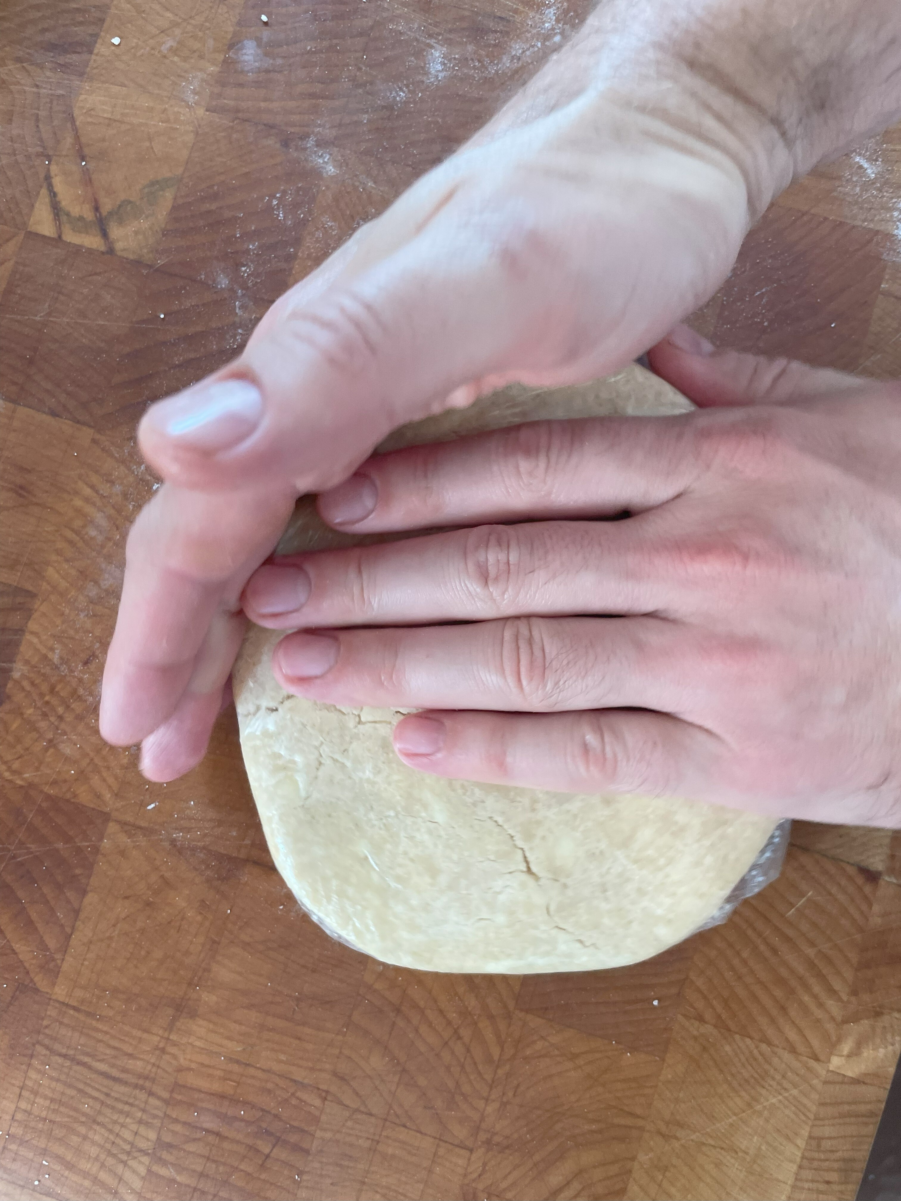 Hands on dough