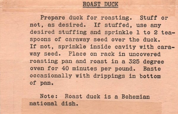 Roast duck recipe