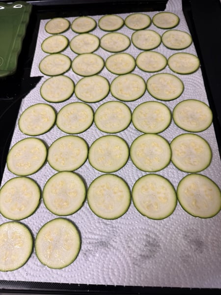 Salting Zucchini