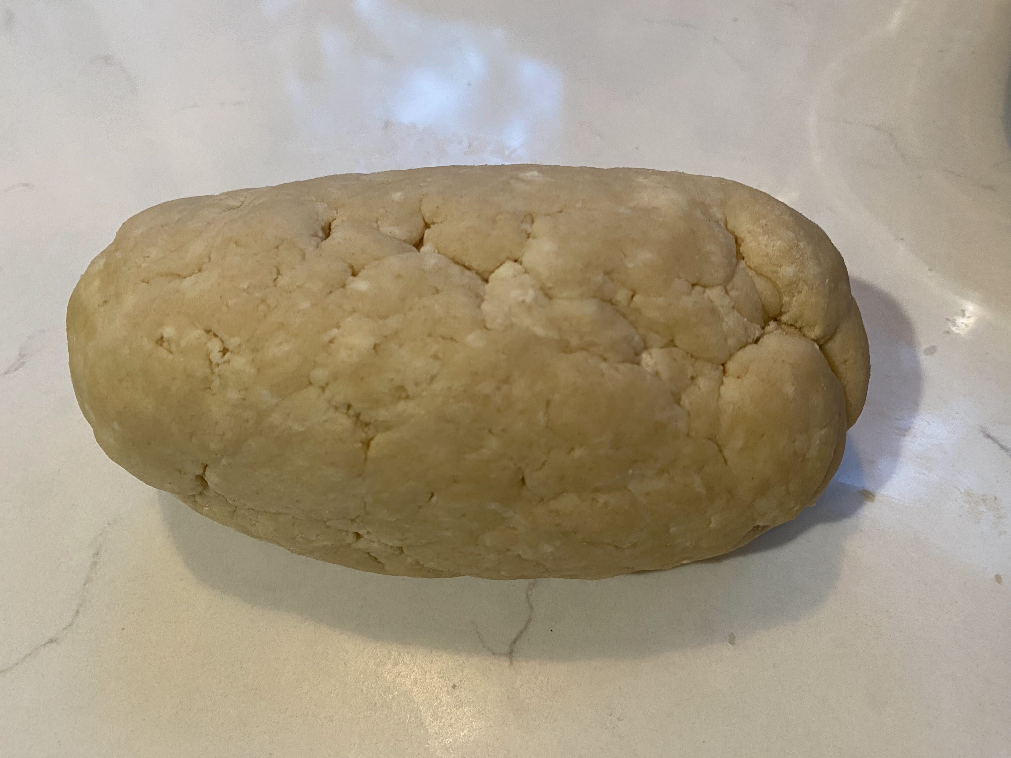 Dough in shape of potato