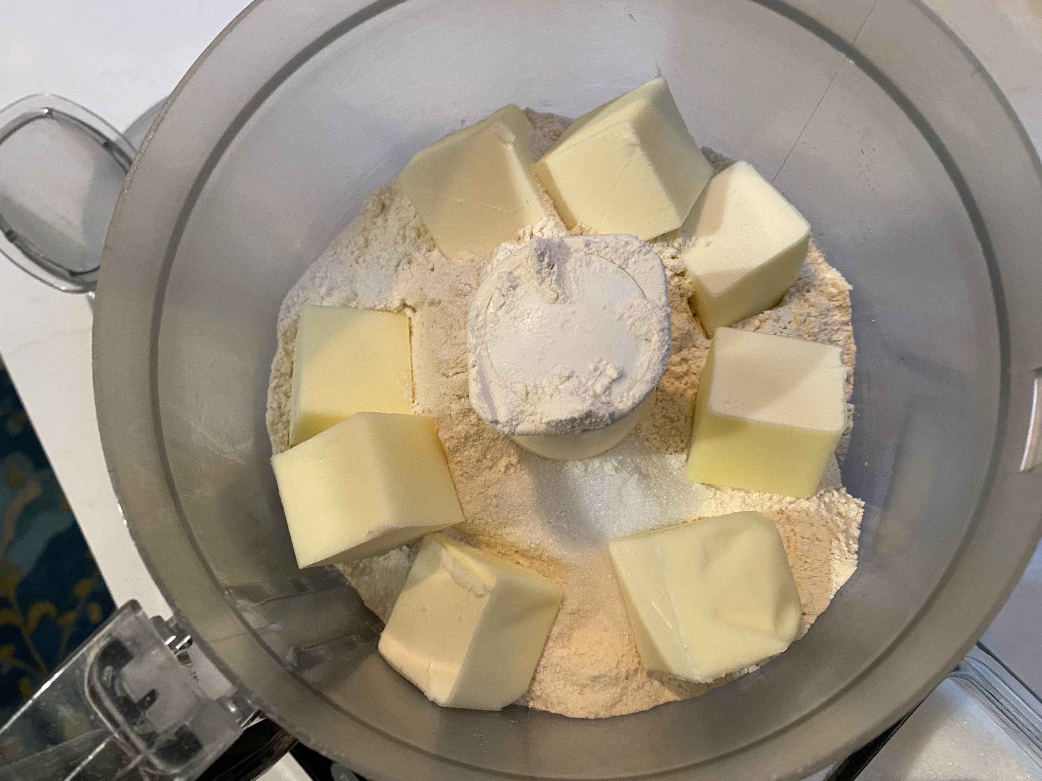 Flour and butter in processor