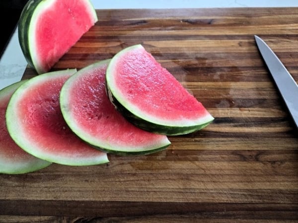 Sliced watermelon