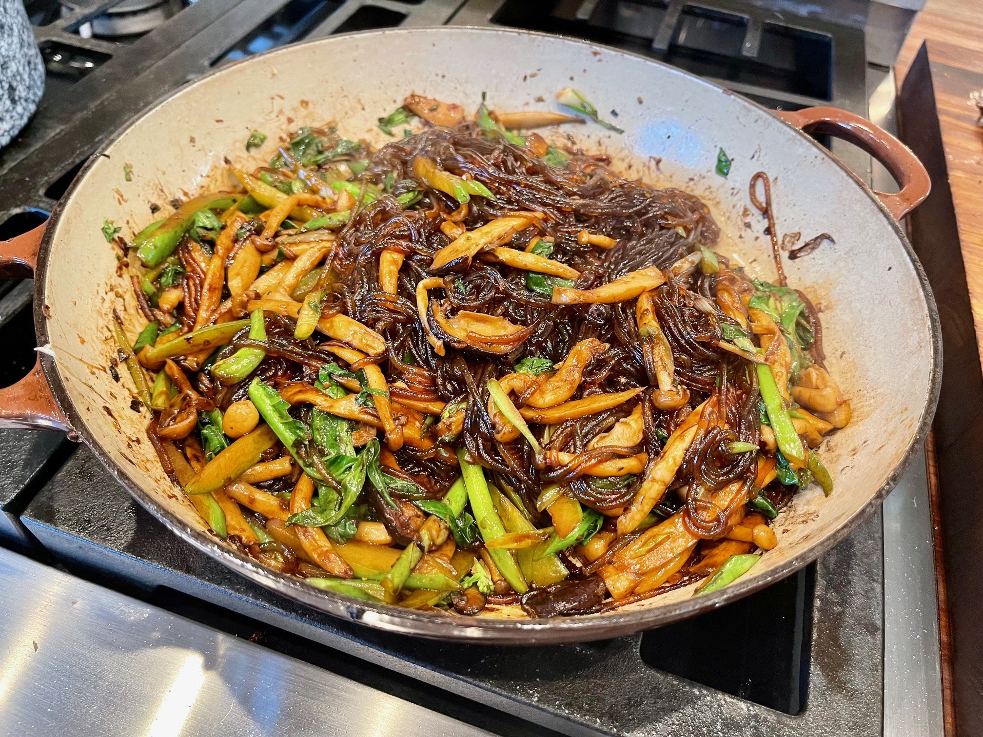 Add sauces for finished dish