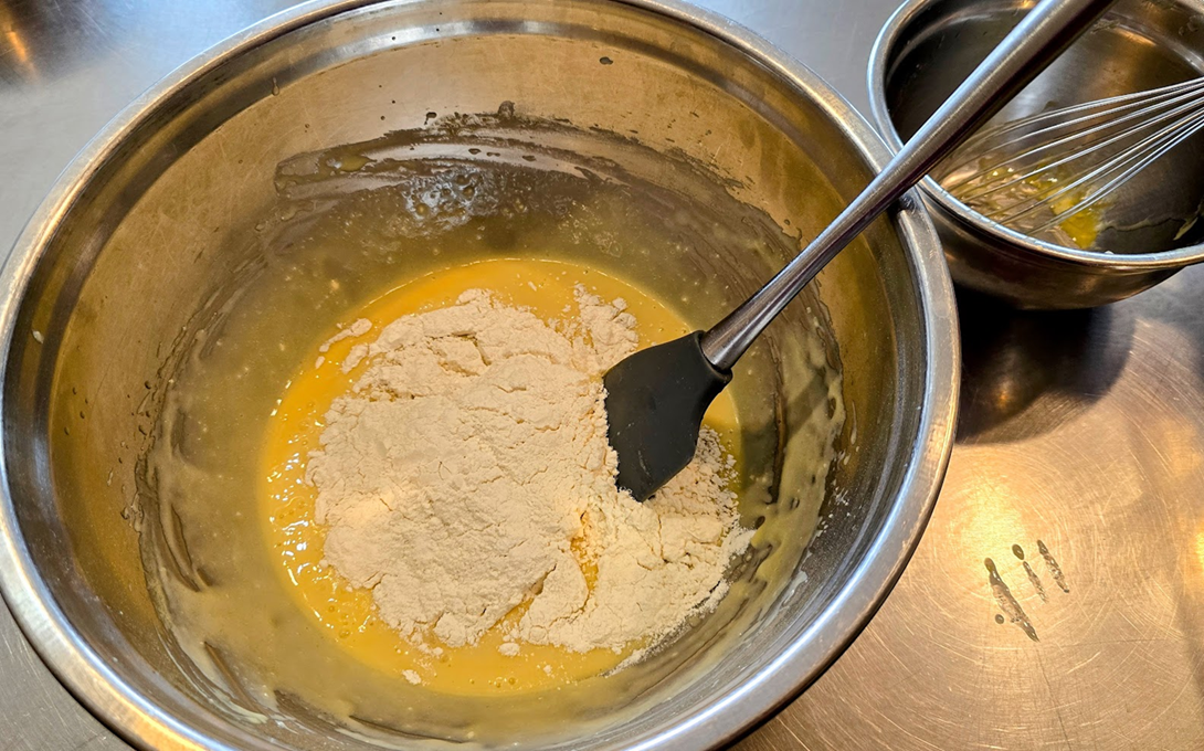 Adding dry ingredients