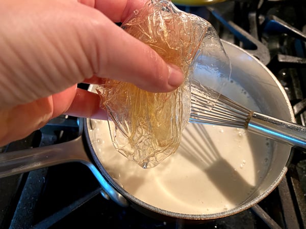 adding gelatin to milk