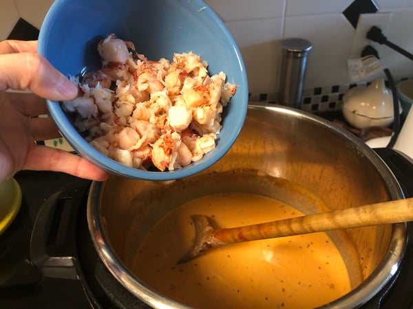 adding lobster