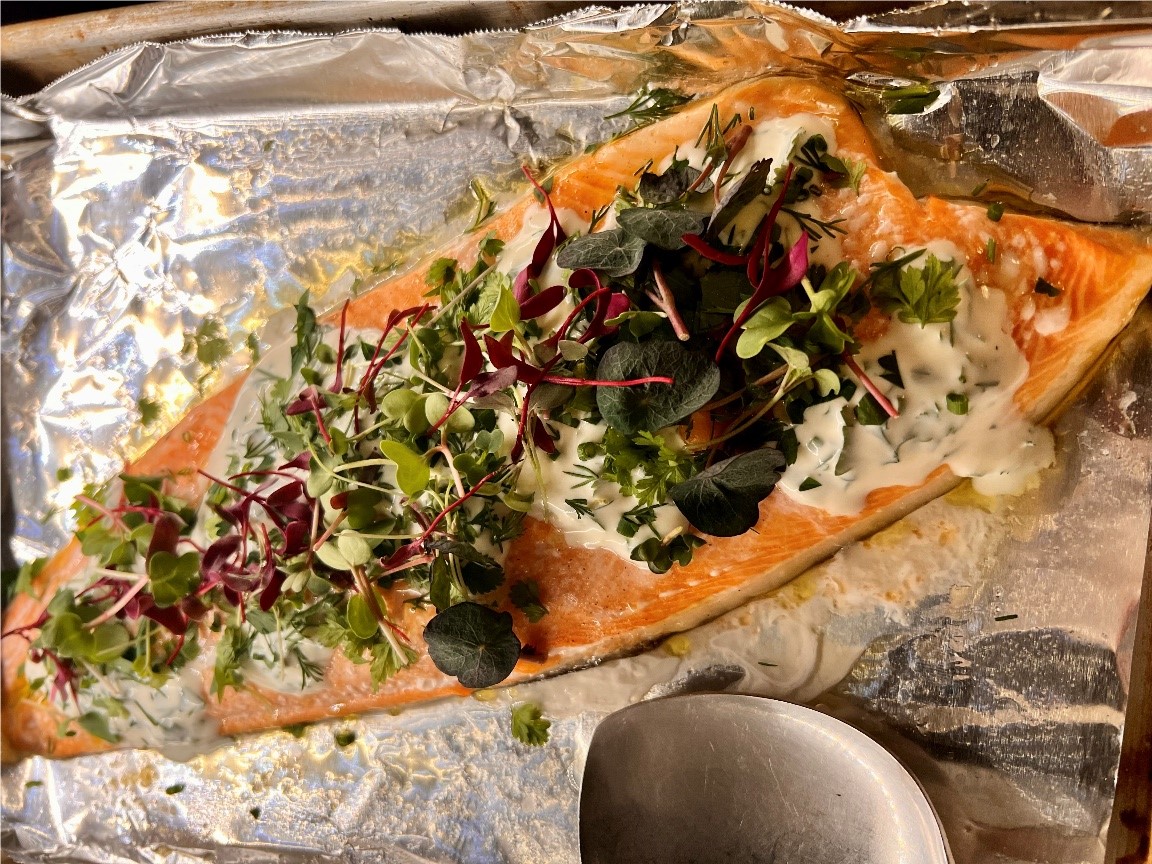 Arctic Char with Microgreens