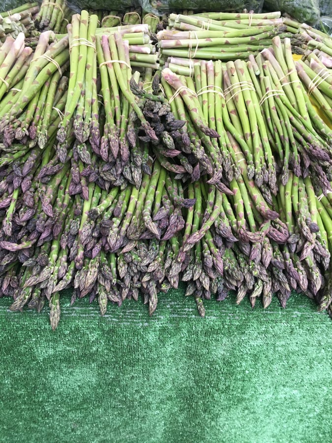 Spring Asparagus in a Rainbow of Colors