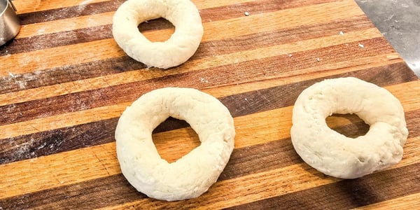 Bagel dough rings