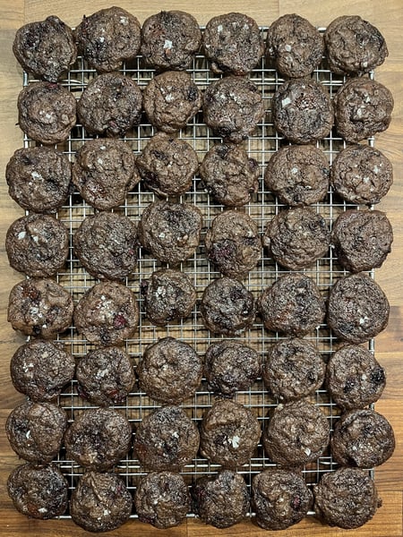 Baked rack of cookies