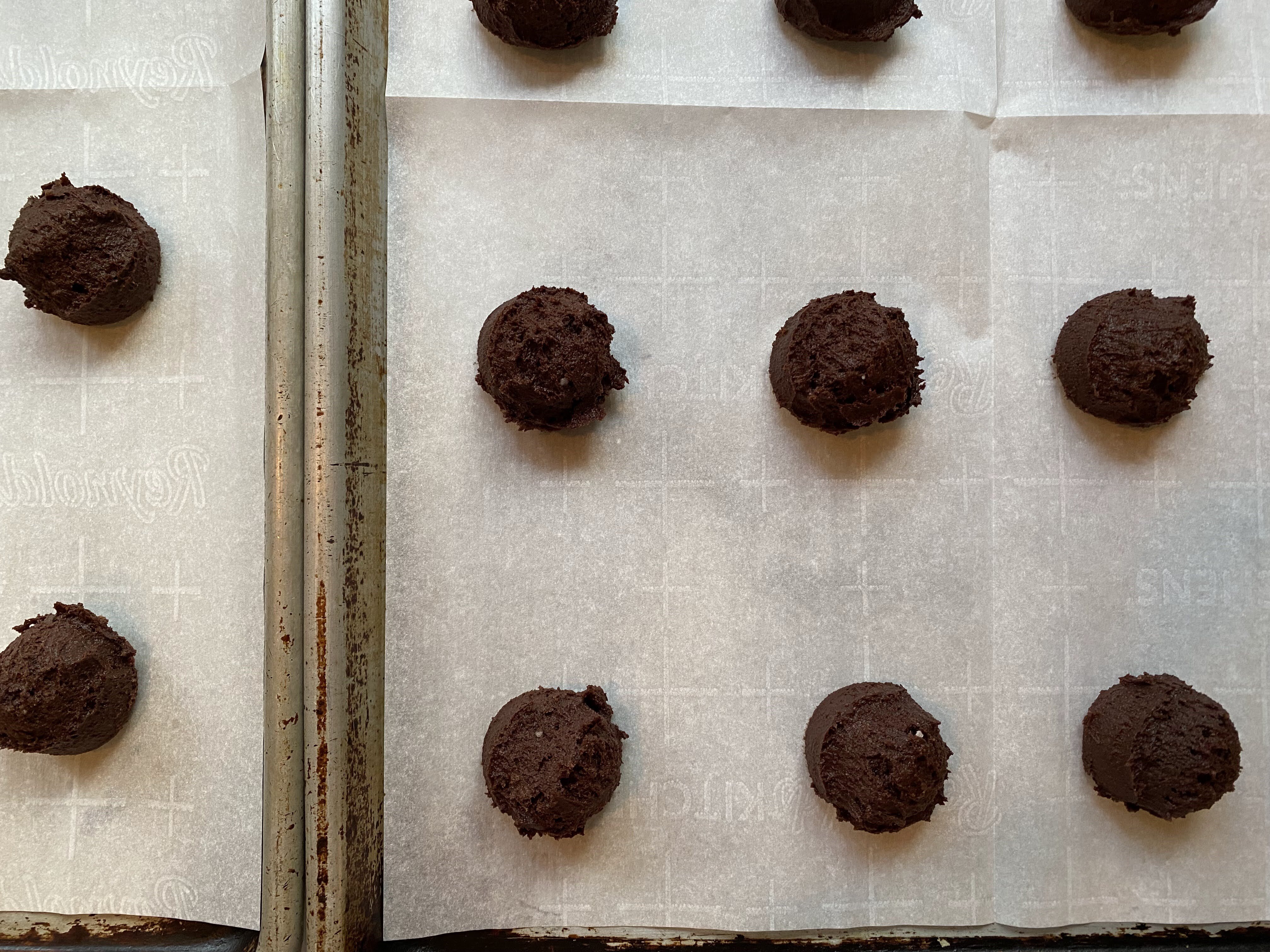 Balls of cookie dough