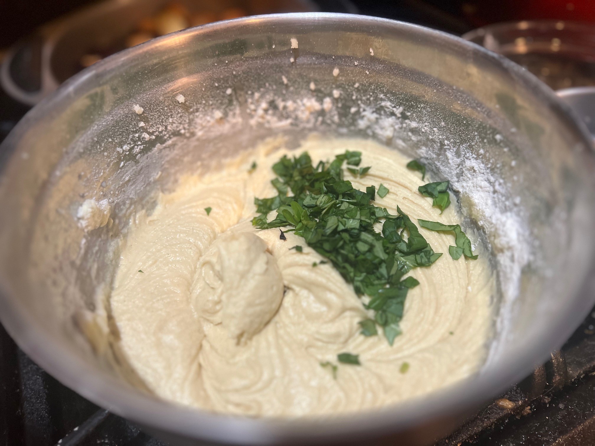 Basil in batter