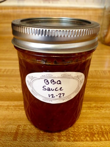 bbq sauce in jar